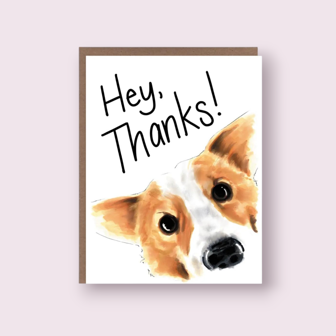 Hey, Thanks! Corgi Card