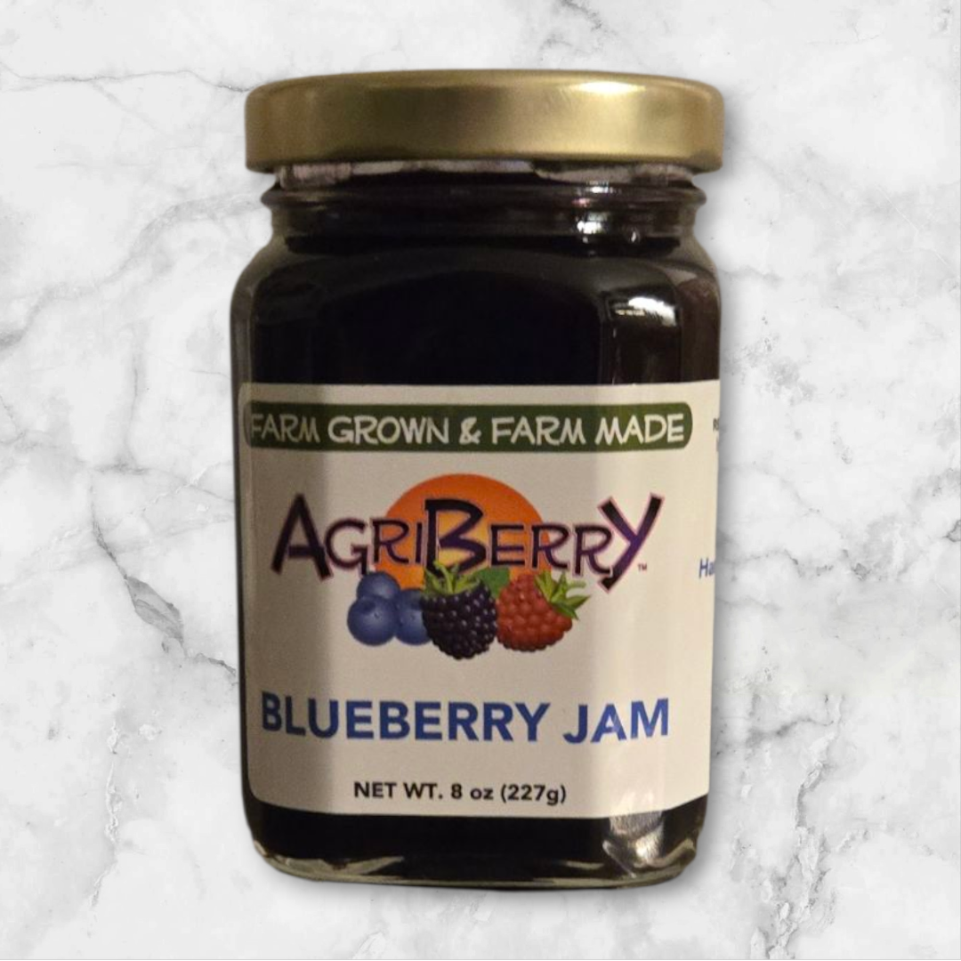 AgriBerry Blueberry Jam 8 oz. Jar