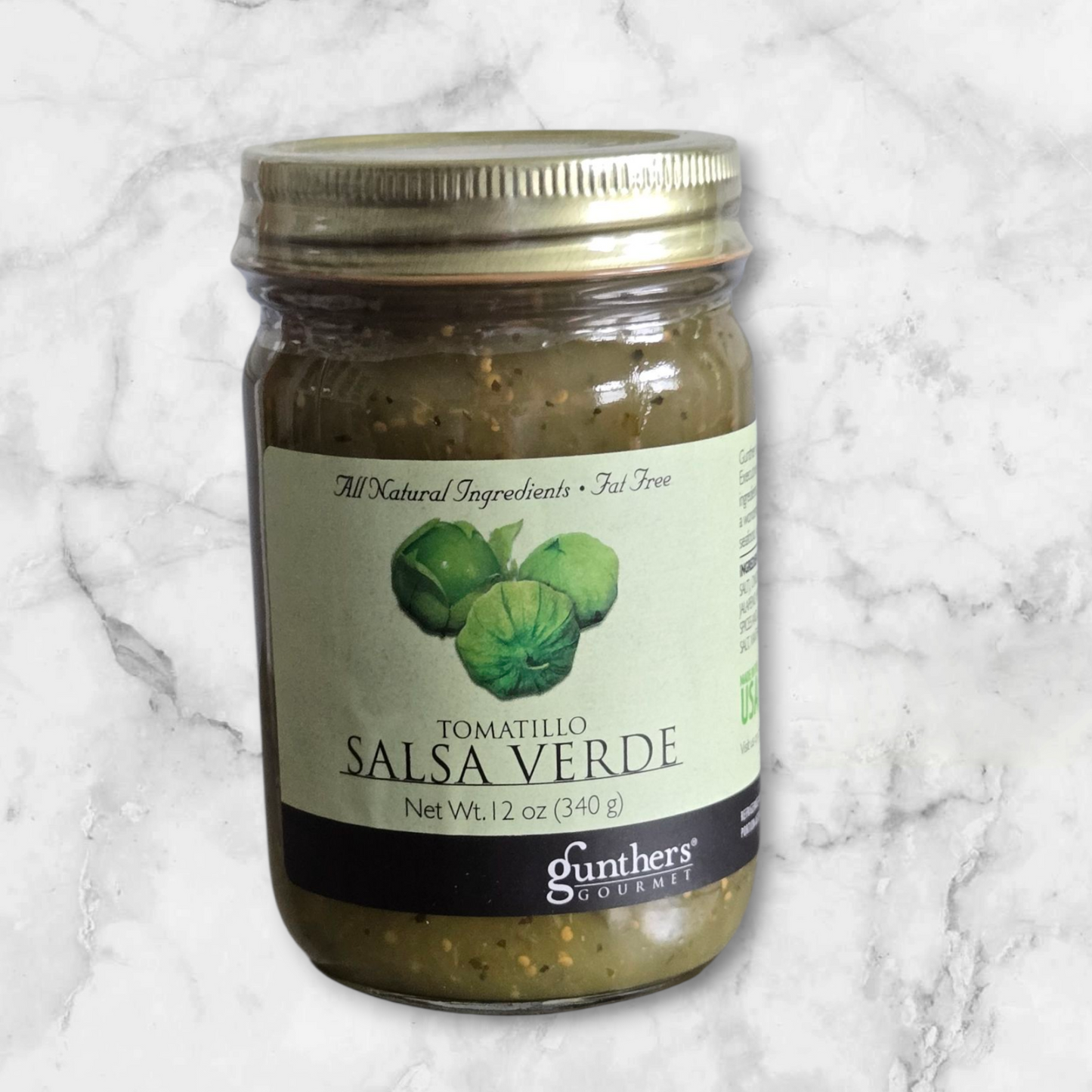 Gunther's Gourmet Tomatillo, Salsa Verde 12 oz. Jar